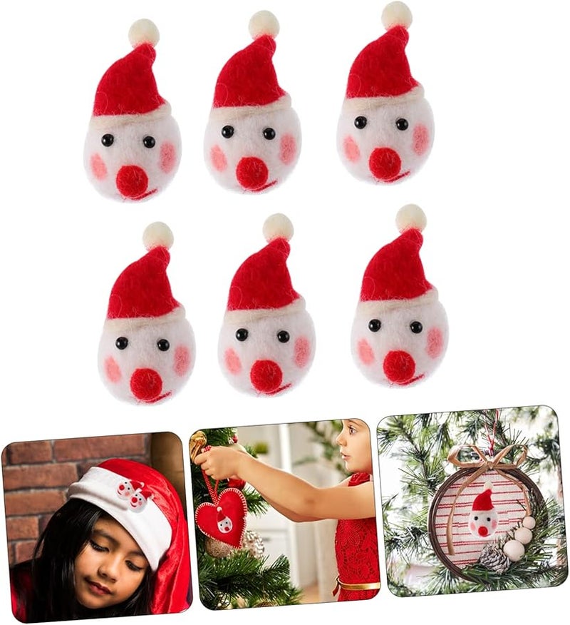 Felt Snowman Hairpin Ornament 6 Pack Christmas Gnome Decorations Craft Party Props - Image 3